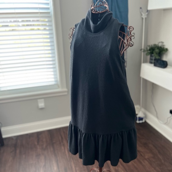 Anthropologie Maeve Black Sleeveless Dress with Ruffle Bottom Size Small - Picture 2 of 16